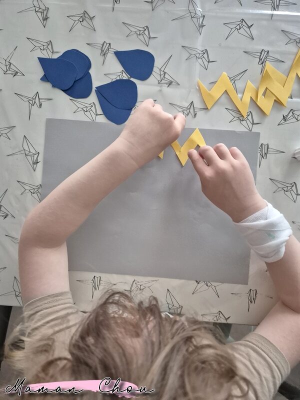Activité collage orage
